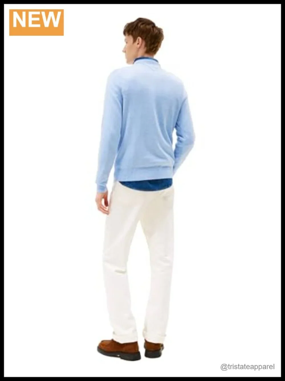 Men's Cotton Solid Crewneck Sweater Lightweight Pullover